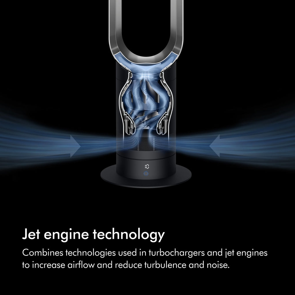 Dyson Cool AM07 Bladeless Tower Fan - Powerful Air Multiplier Cooling For Large Rooms