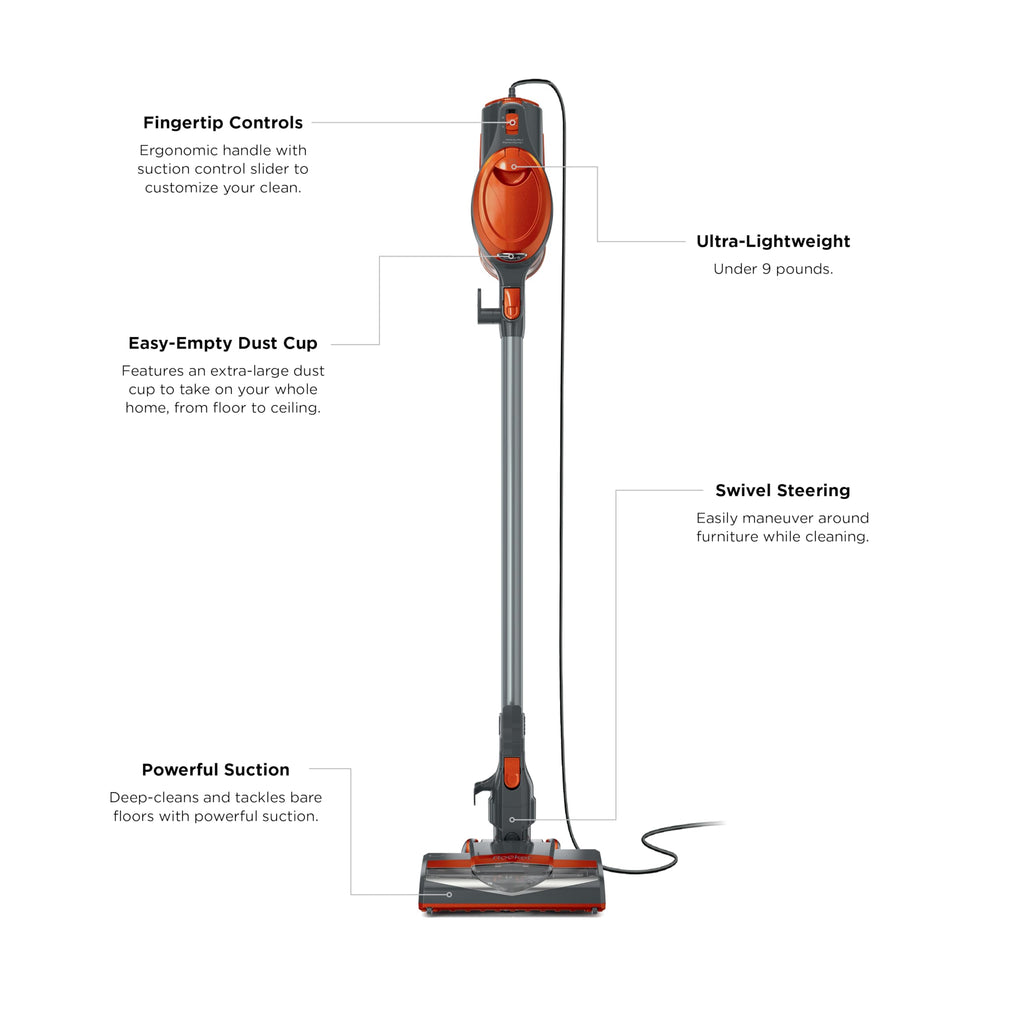 Shark Rocket Ultra Light Corded Stick Vacuum Lightweight 2 In 1 Handheld For Pet Hair And Upholstery