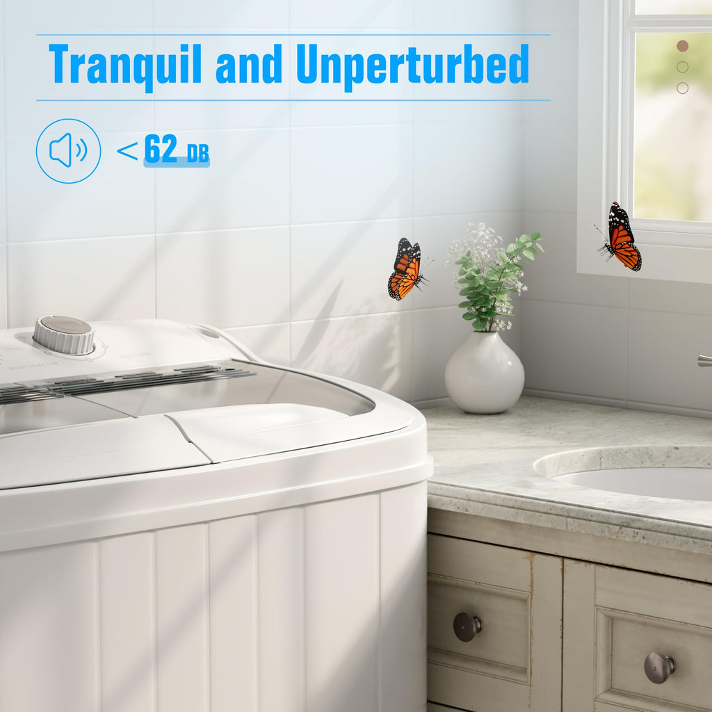 SUNCROWN Portable Twin Tub Semi Automatic Washing Machine - Energy Saving Compact Laundry for Apartments and RVs