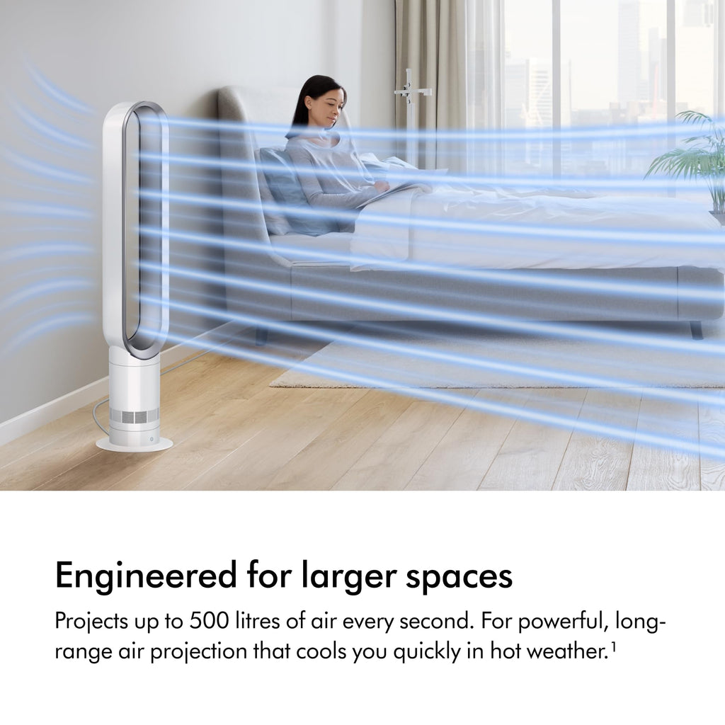 Dyson Cool AM07 Bladeless Tower Fan - Powerful Air Multiplier Cooling For Large Rooms