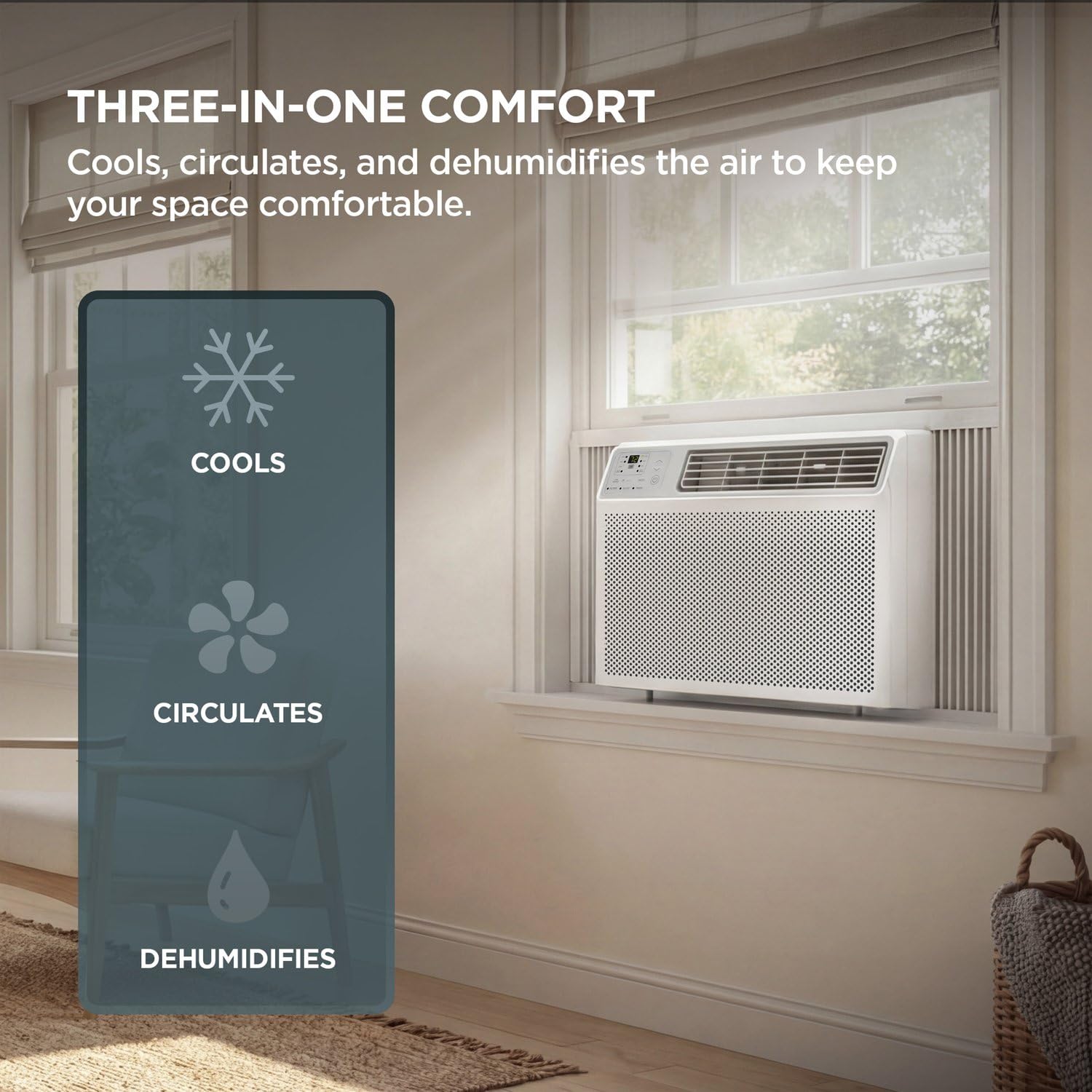 TCL 8000 BTU Smart Window AC - Quiet Energy Efficient 3 In 1 With Remote Works With Alexa And Google Assistant