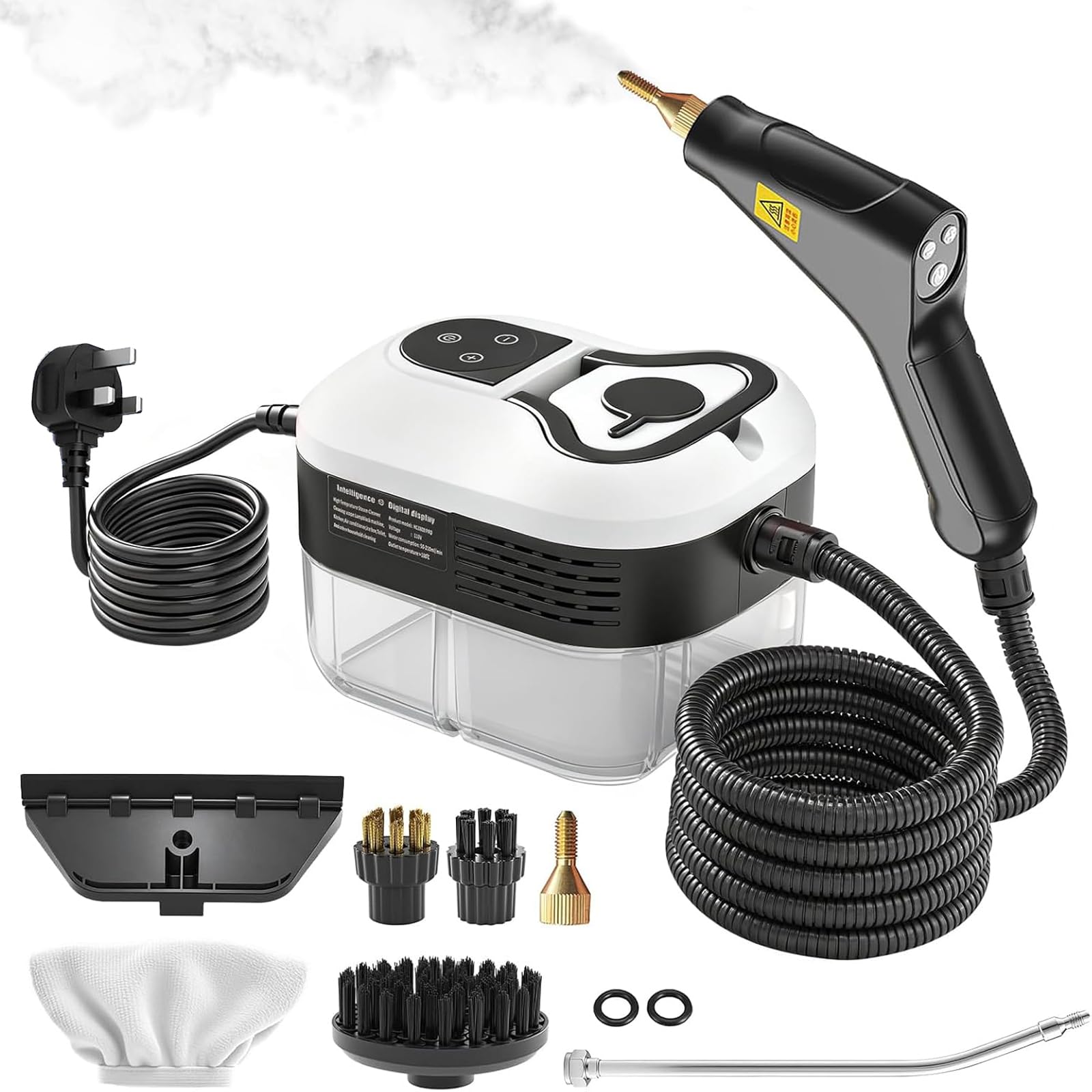 XUZIE Powerful 2500W Steam Cleaner Handheld - 15s Fast Heat Up, 6 Levels, Deep Cleaning for Floors, Kitchen, Bath, Car