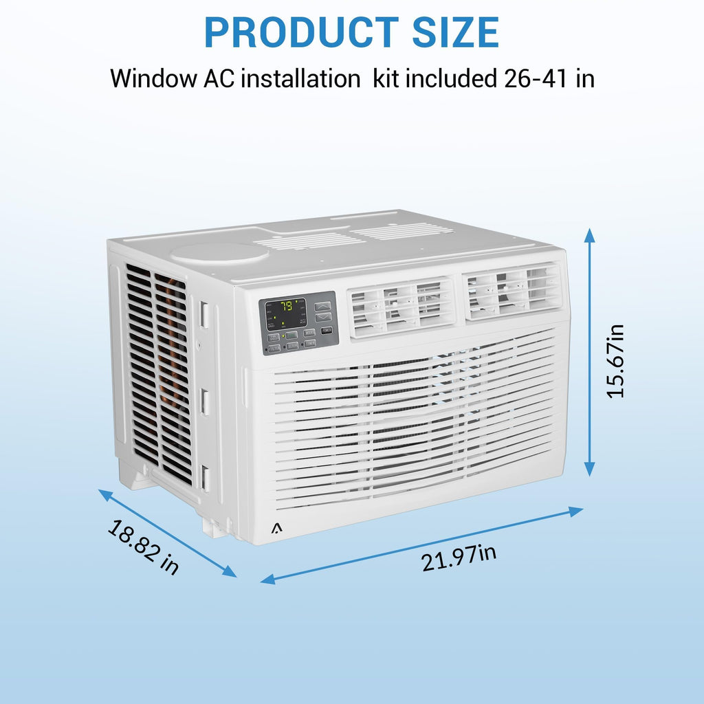 MERXENG 8000 BTU Window Air Conditioner - Energy Efficient Quiet Operation With Remote Control And WiFi Plus