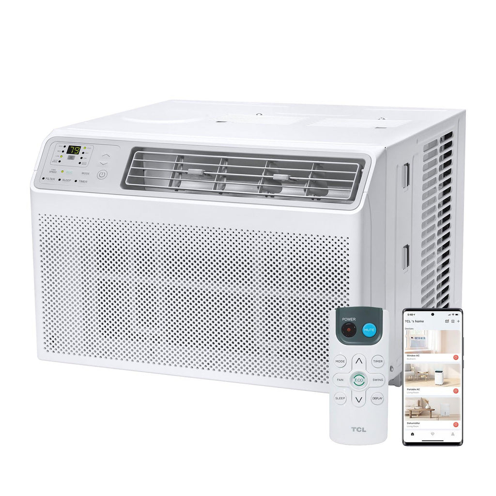 TCL 8000 BTU Smart Window AC - Quiet Energy Efficient 3 In 1 With Remote Works With Alexa And Google Assistant