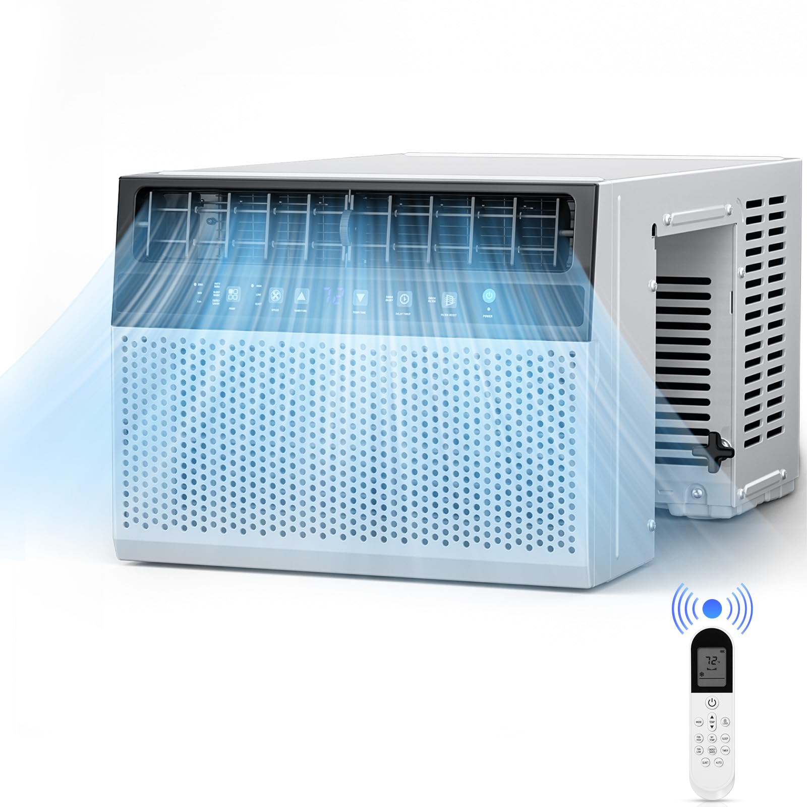 KISSAIR 10000 BTU U Shaped Window AC - 3 In 1 With Dehumidifier And Fan Timer And ECO Mode For Rooms Up To 450 SqFt