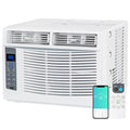 Hykolity 6000 BTU WiFi Window Air Conditioner - Smart Remote Energy Saving Easy Install Kit Cools Up To 250 Sq Ft