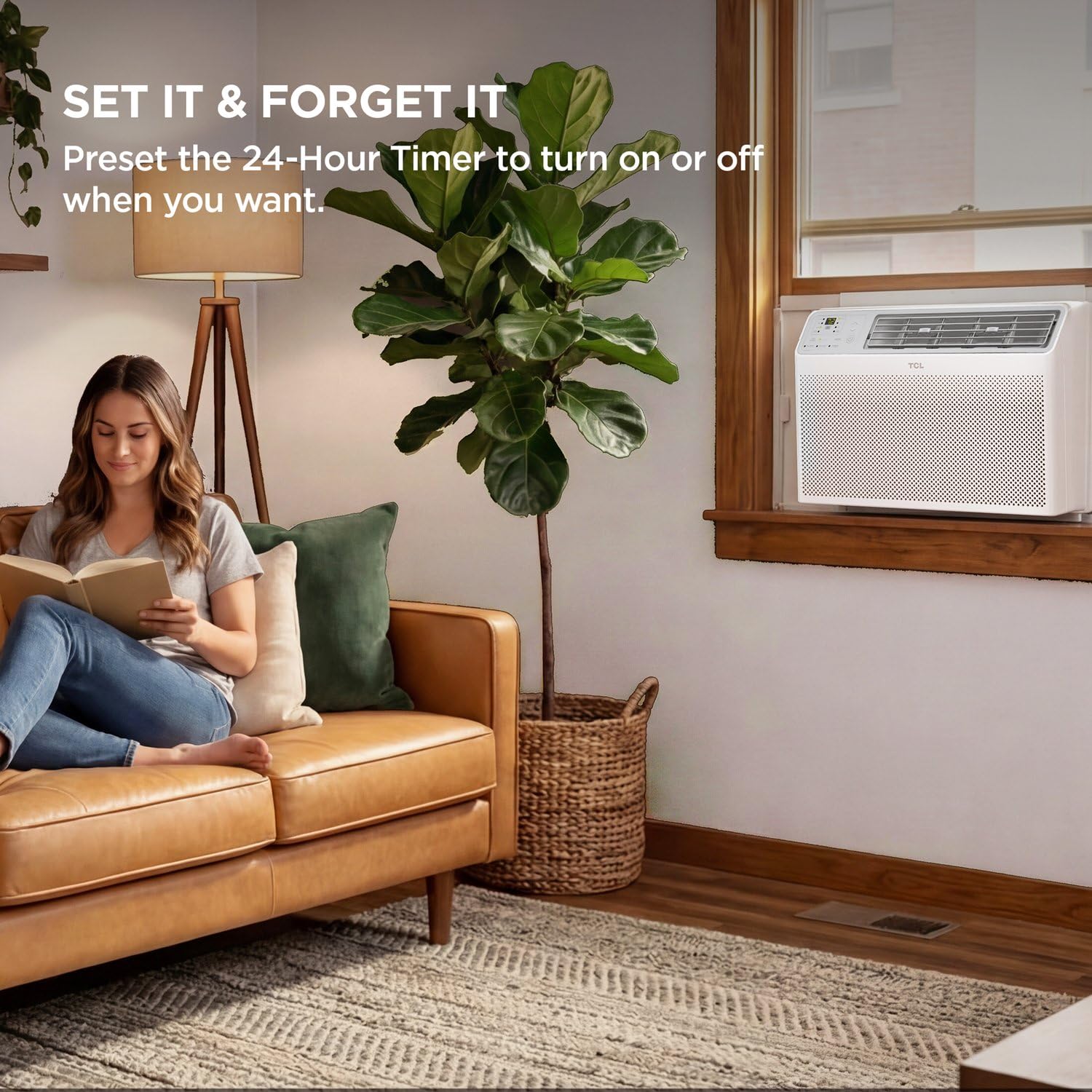 TCL 8000 BTU Smart Window AC - Quiet Energy Efficient 3 In 1 With Remote Works With Alexa And Google Assistant