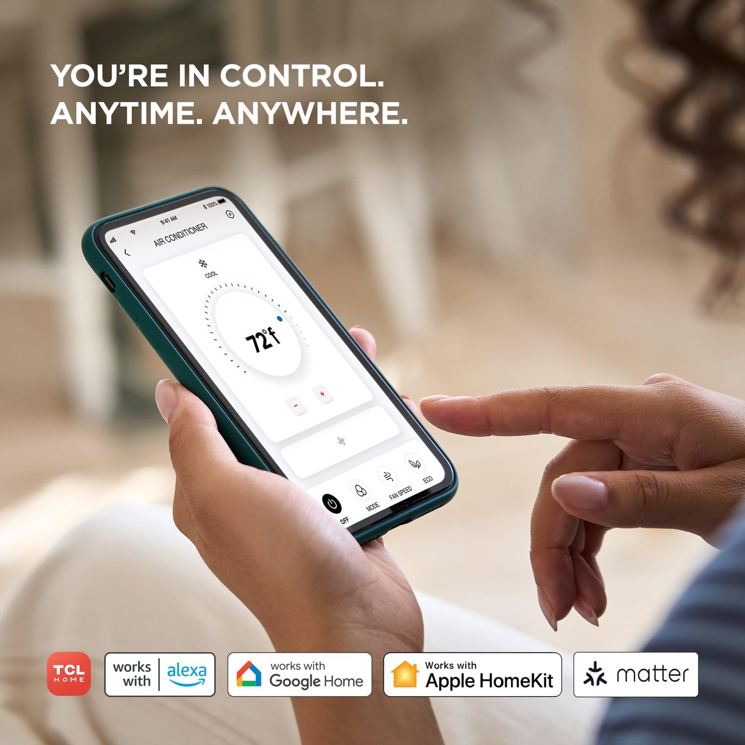 TCL 8,000 BTU Q Series Smart Inverter Window AC - Ultra Quiet 40 Decibel Works With Alexa And Google Assistant