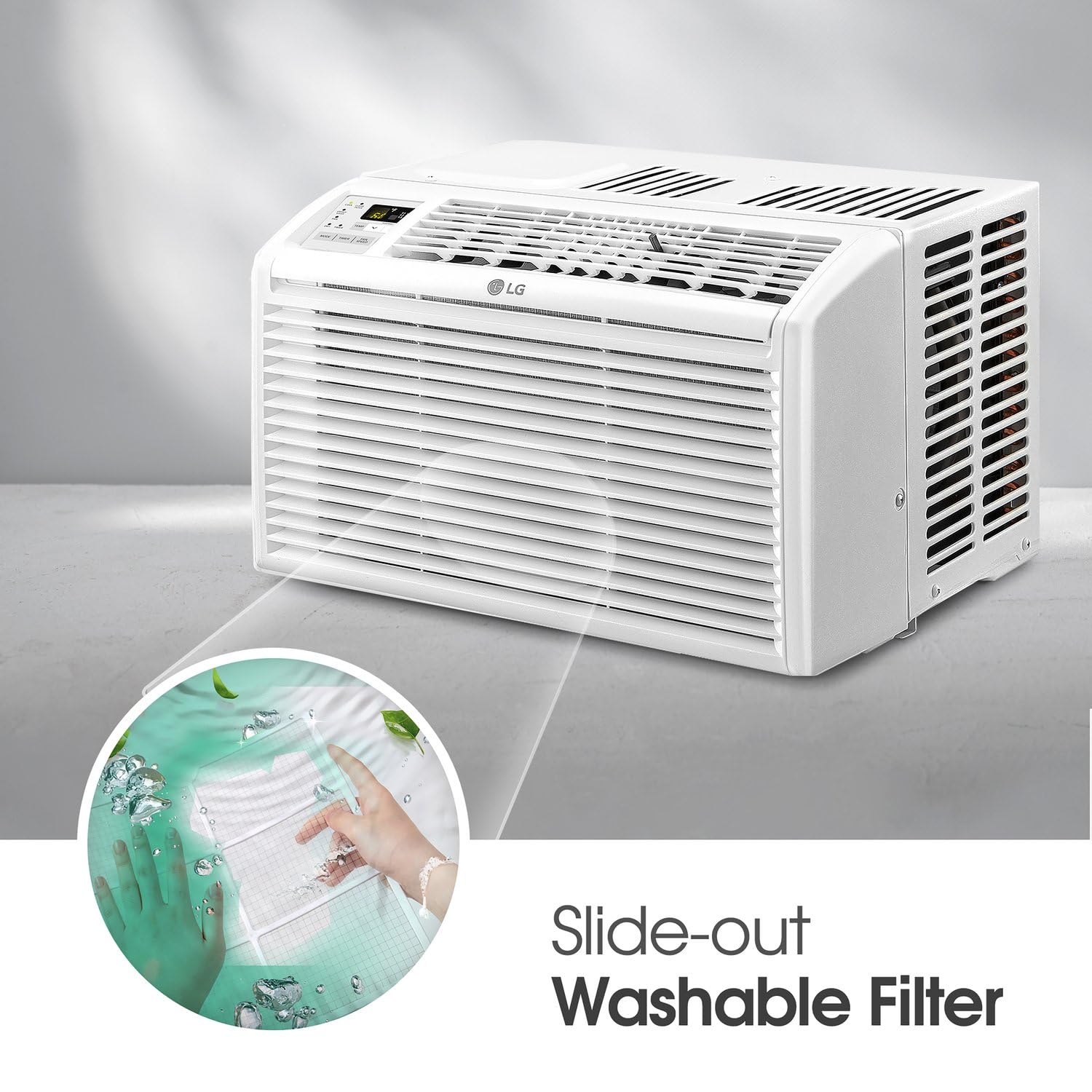 LG 6000 BTU Window Air Conditioner 115V - Quiet Operation With Remote 2 Cooling And Fan Speeds Cools 250 Sq Ft