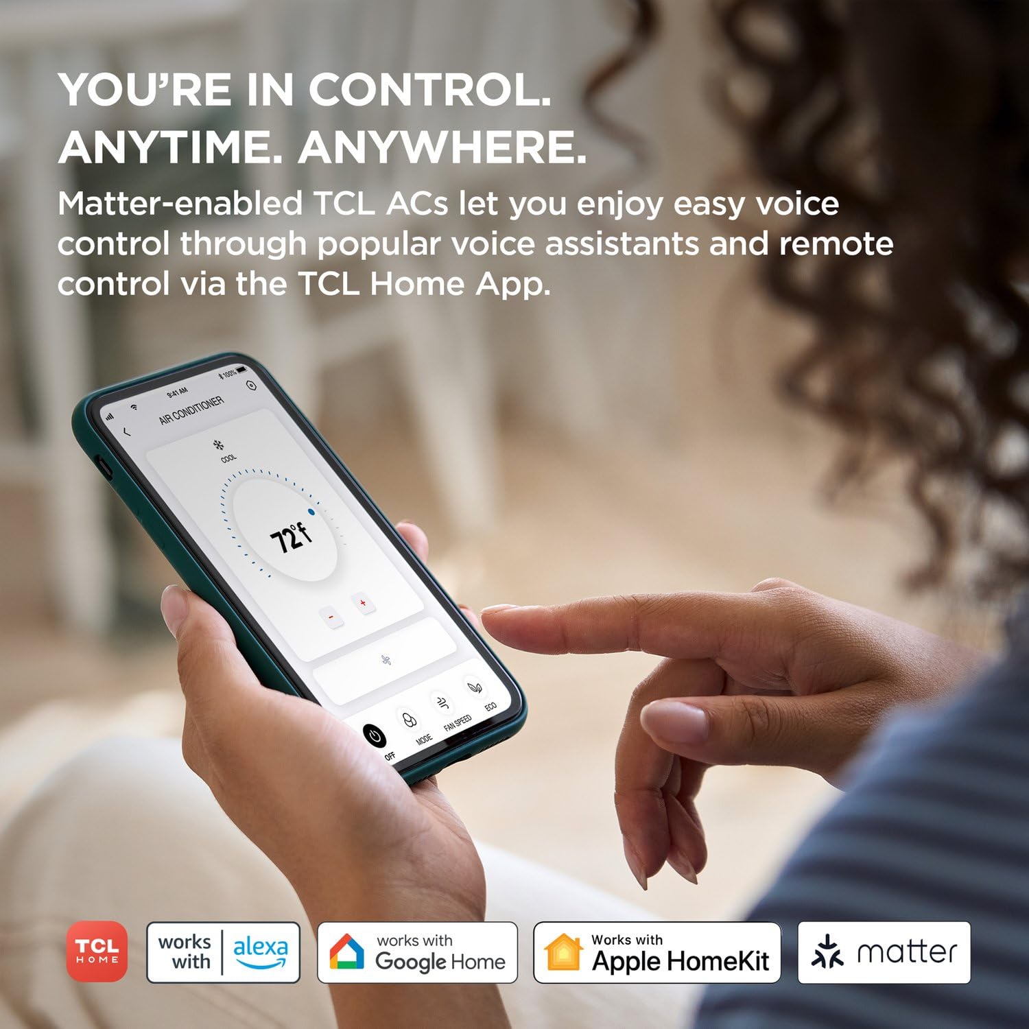 TCL 8000 BTU Smart Window AC - Quiet Energy Efficient 3 In 1 With Remote Works With Alexa And Google Assistant