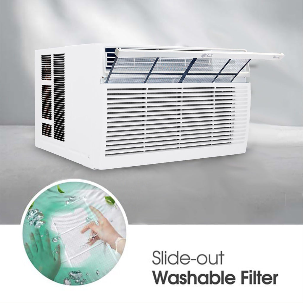 LG 8000 BTU Window Air Conditioner - Quiet 53 dB Operation With Remote And 3 Cooling Speeds