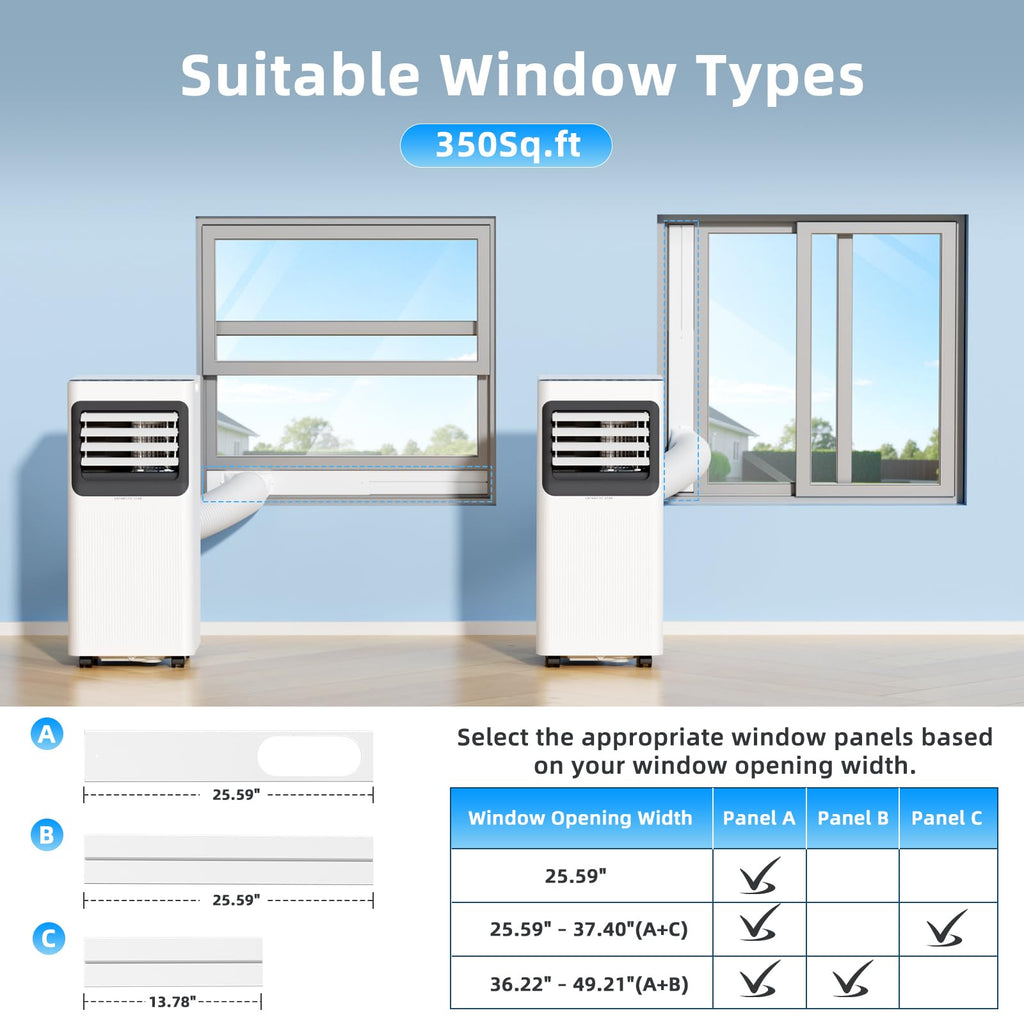 Antarctic Star 8000 BTU Portable Air Conditioner 5 In 1 Unit With Cool Dehumidifier Fan Sleep Timer Auto Swing