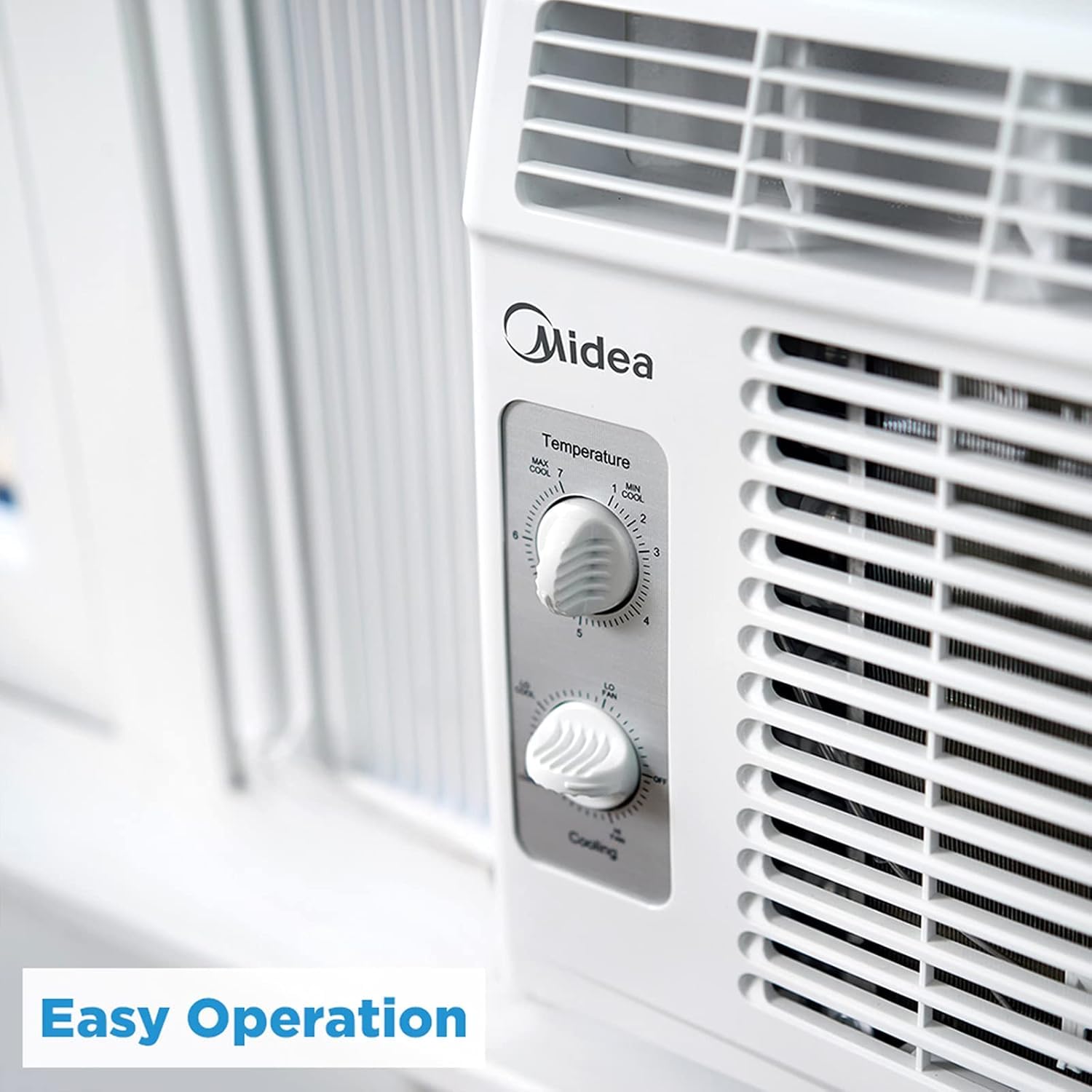 Midea 5000 BTU EasyCool Small Window Air Conditioner - Cools Up To 150 Sq Ft With Reusable Filter