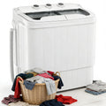 SUNCROWN Portable Twin Tub Semi Automatic Washing Machine - Energy Saving Compact Laundry for Apartments and RVs