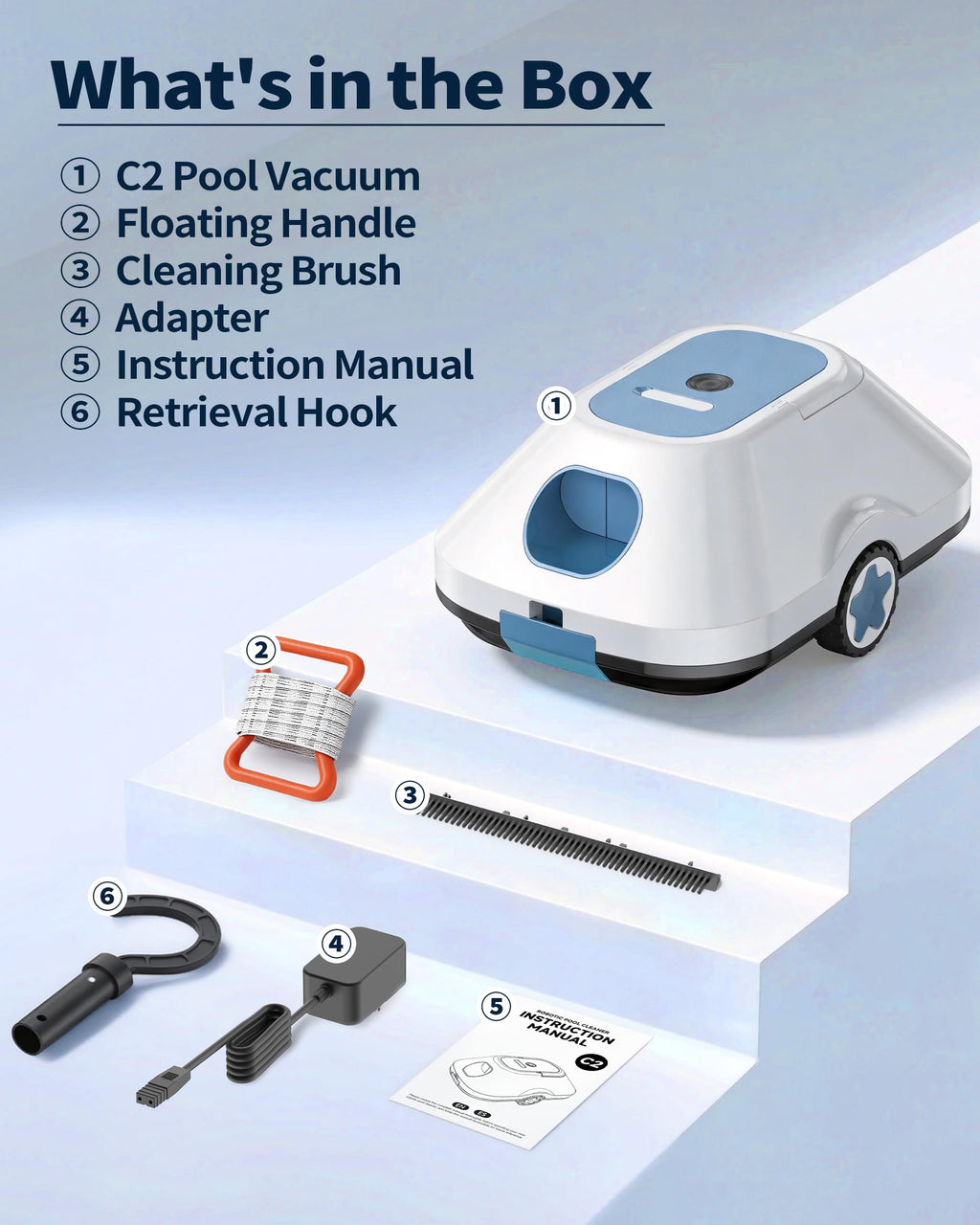 WITBOX 2026 Upgrade Cordless Robotic Pool Cleaner - 210 Minute Runtime For 2200 Sq Ft Coverage And Auto Parking
