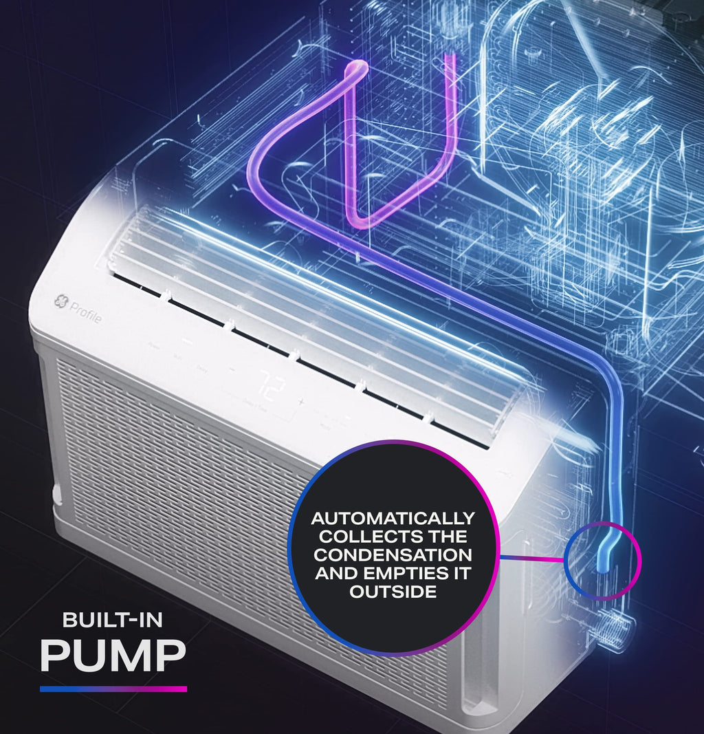 GE Profile ClearView Window Air Conditioner Unit - Ultra Quiet, Energy Efficient Cooling For 350 Sq Ft, Smart Home Ready