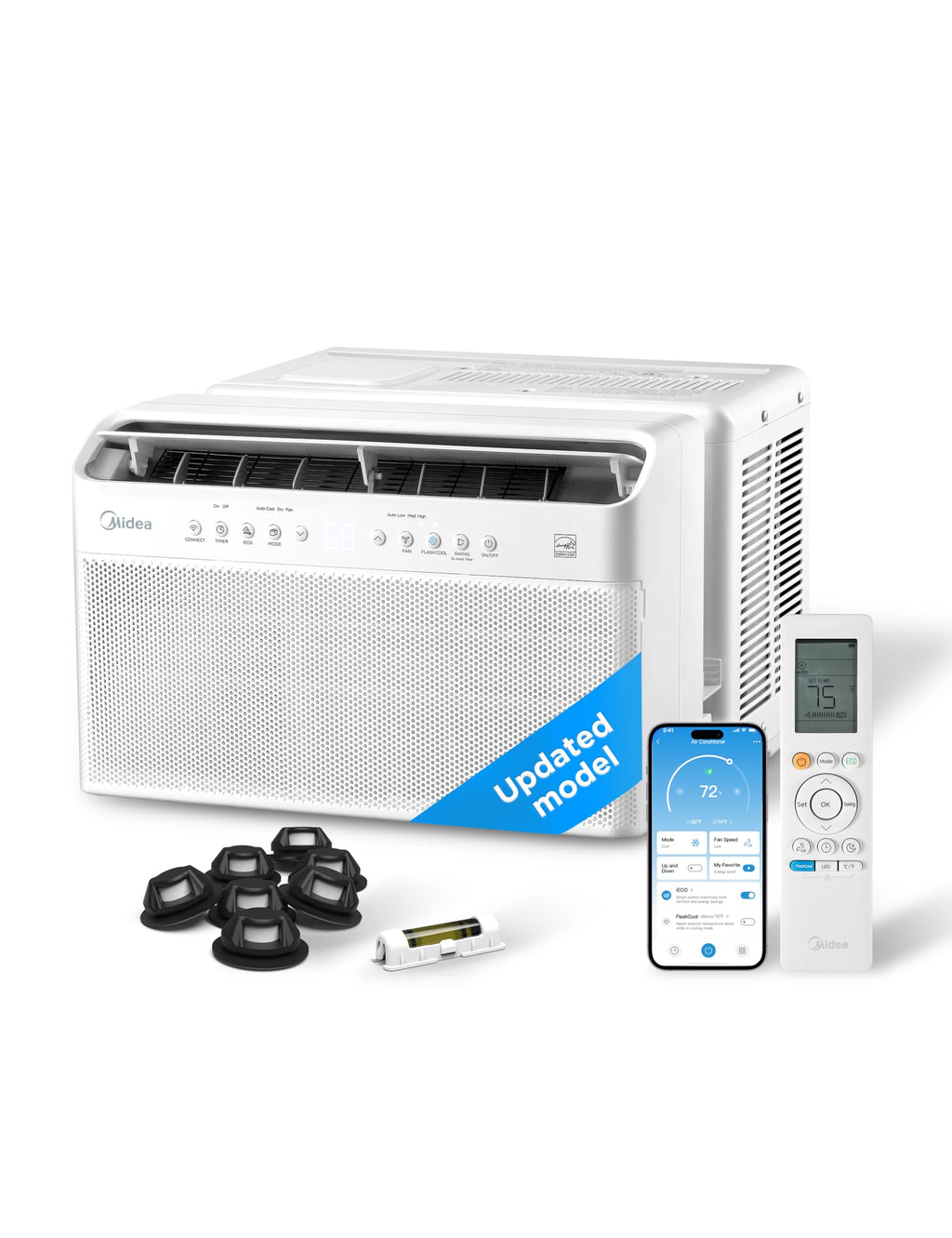 Midea U Smart Inverter Window AC 12,000 BTU - Ultra Quiet U Shaped Design Alexa Google Assistant Compatible