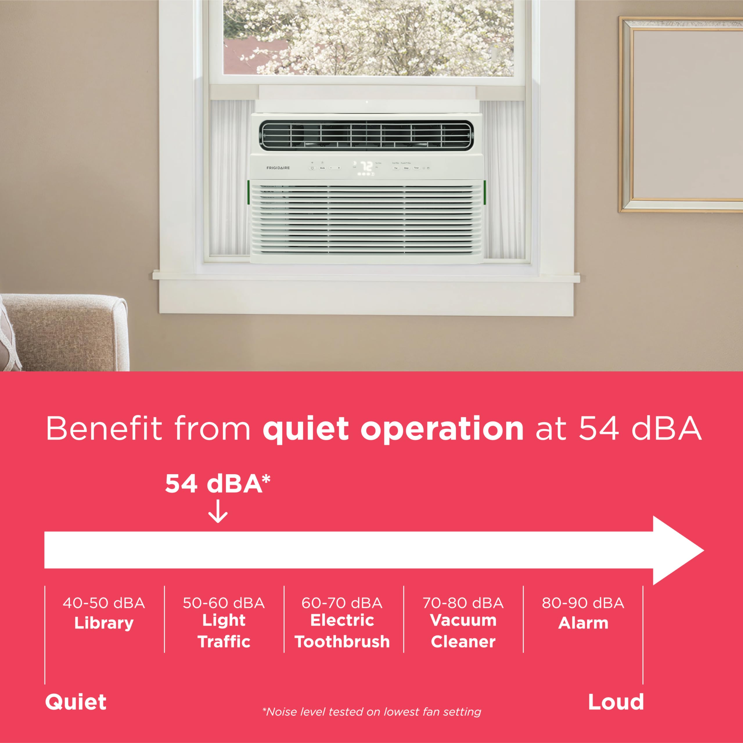 Frigidaire 8000 BTU Smart Window Air Conditioner - WiFi Enabled with Remote, Quiet Operation, Eco Mode