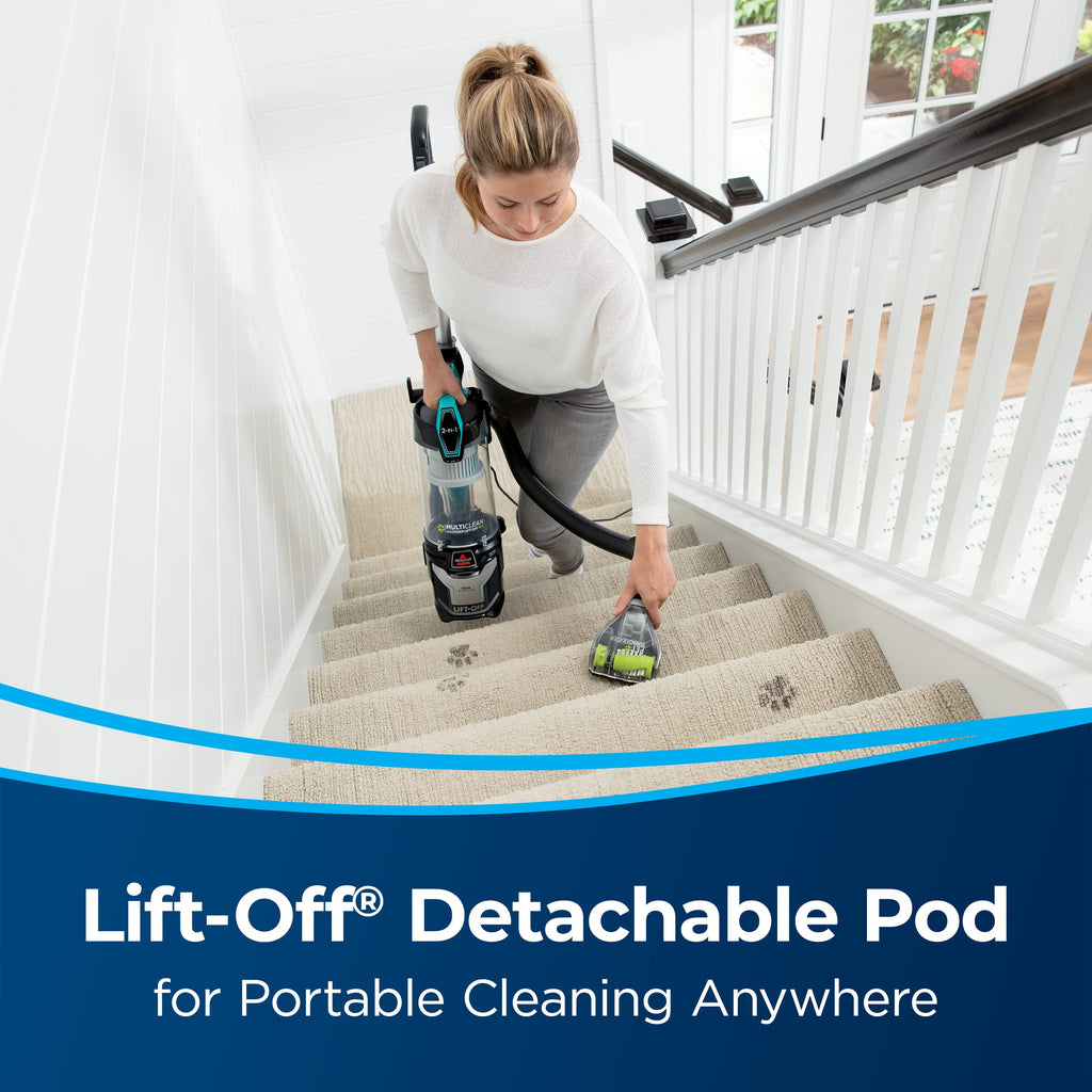 Bissell MultiClean Allergen Lift-Off Pet Vacuum With HEPA Sealed System Detachable Canister For Stairs And Upholstery