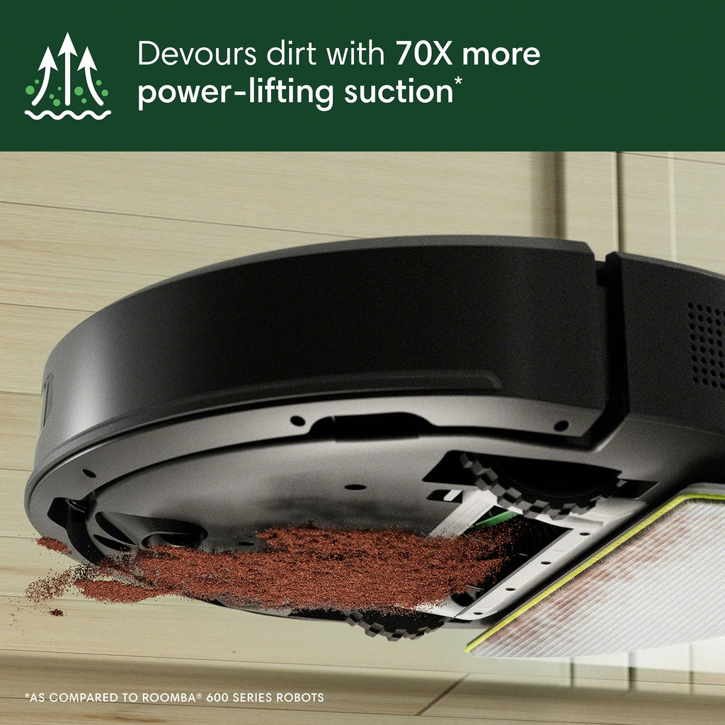 iRobot Roomba 105 Combo Robot Vacuum And Mop - 70X Powerlifting Suction For Deep Cleaning And LiDAR Navigation
