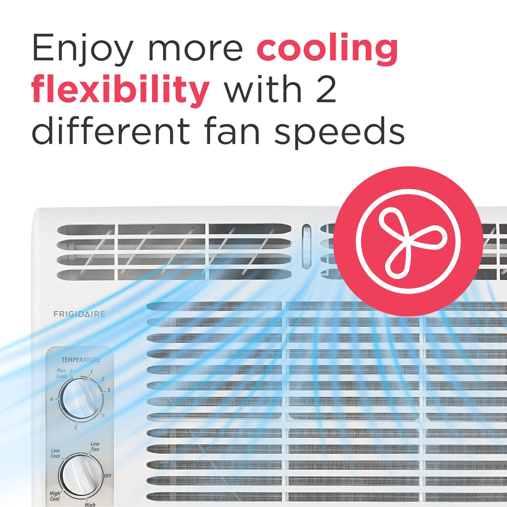 Frigidaire 5000 BTU Window Air Conditioner - Quiet Operation And Effortless Temperature Control For Up To 150 Sq Ft