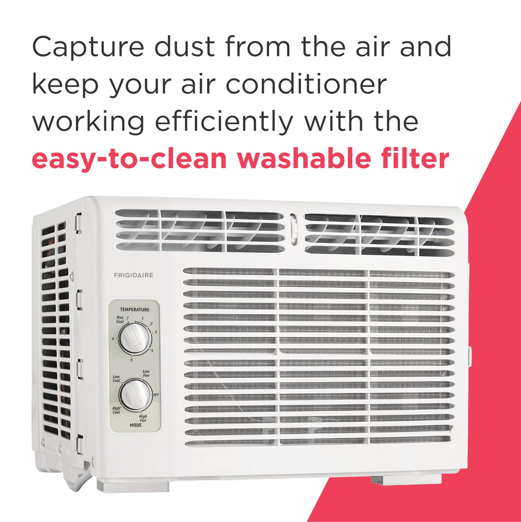 Frigidaire 5000 BTU Window Air Conditioner - Quiet Operation And Effortless Temperature Control For Up To 150 Sq Ft