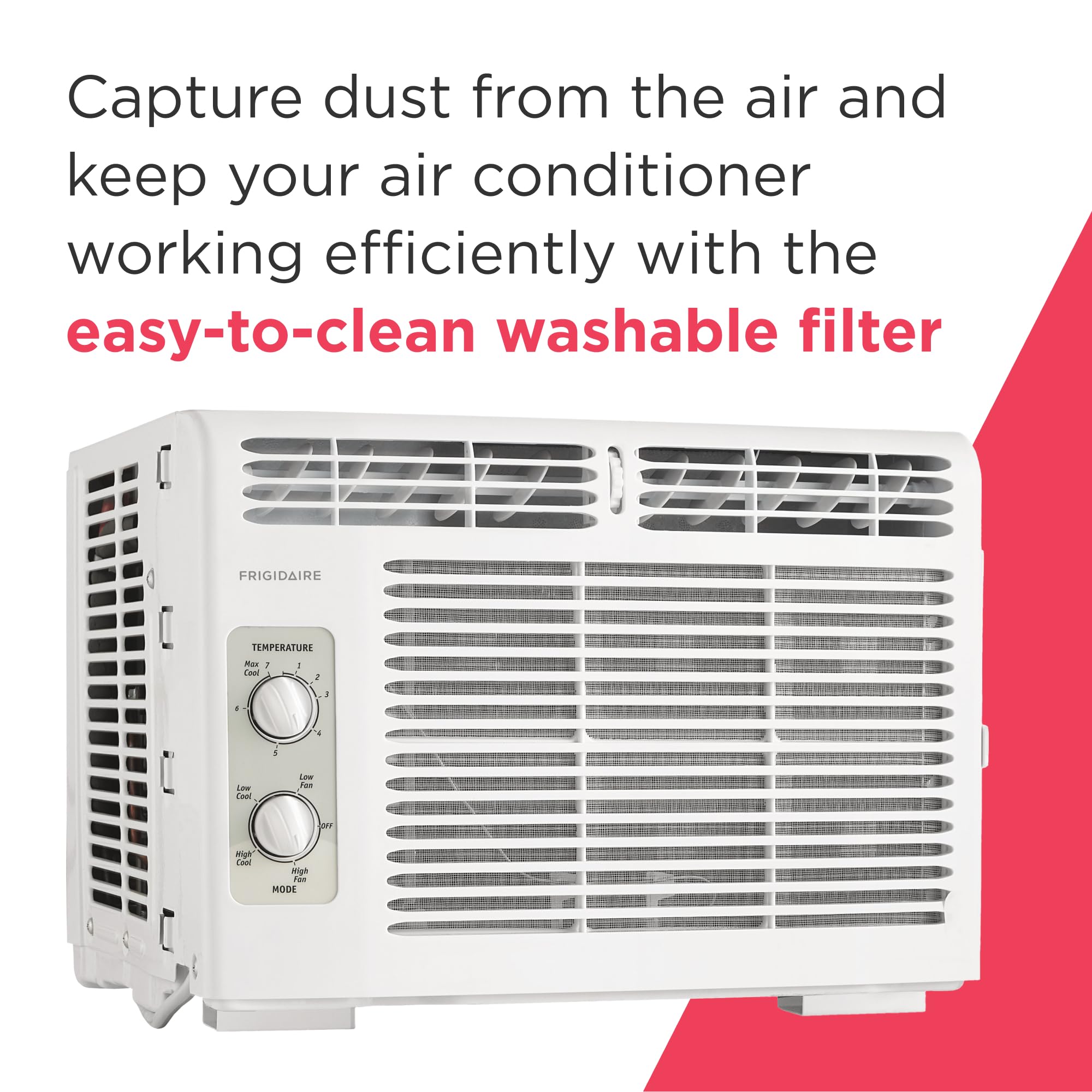 Frigidaire 5000 BTU Window Air Conditioner - Quiet Operation And Effortless Temperature Control For Up To 150 Sq Ft