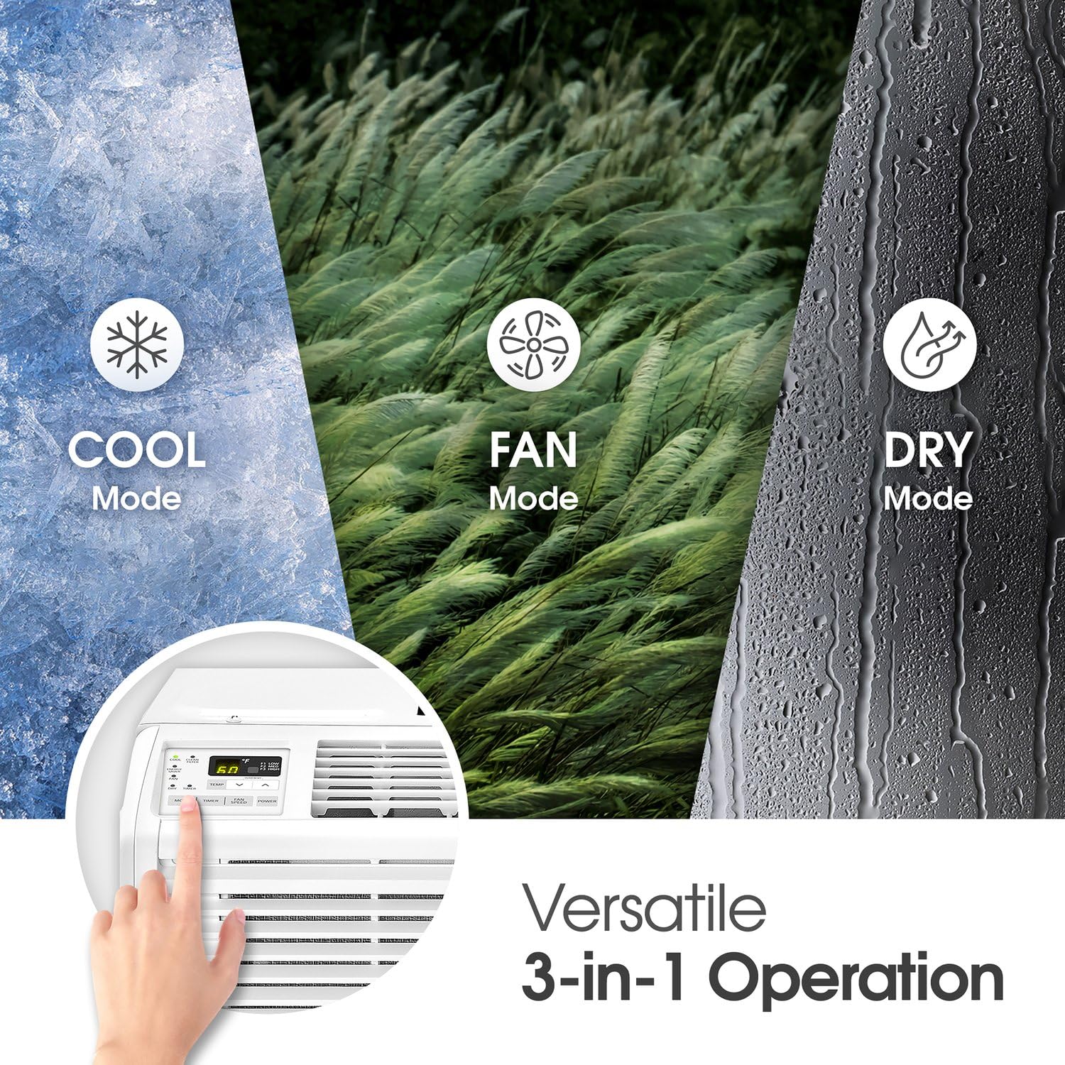 LG 6000 BTU Window Air Conditioner 115V - Quiet Operation With Remote 2 Cooling And Fan Speeds Cools 250 Sq Ft