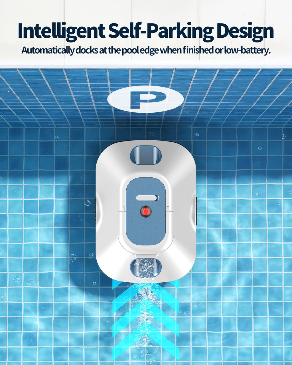 WITBOX 2026 Upgrade Cordless Robotic Pool Cleaner - 210 Minute Runtime For 2200 Sq Ft Coverage And Auto Parking
