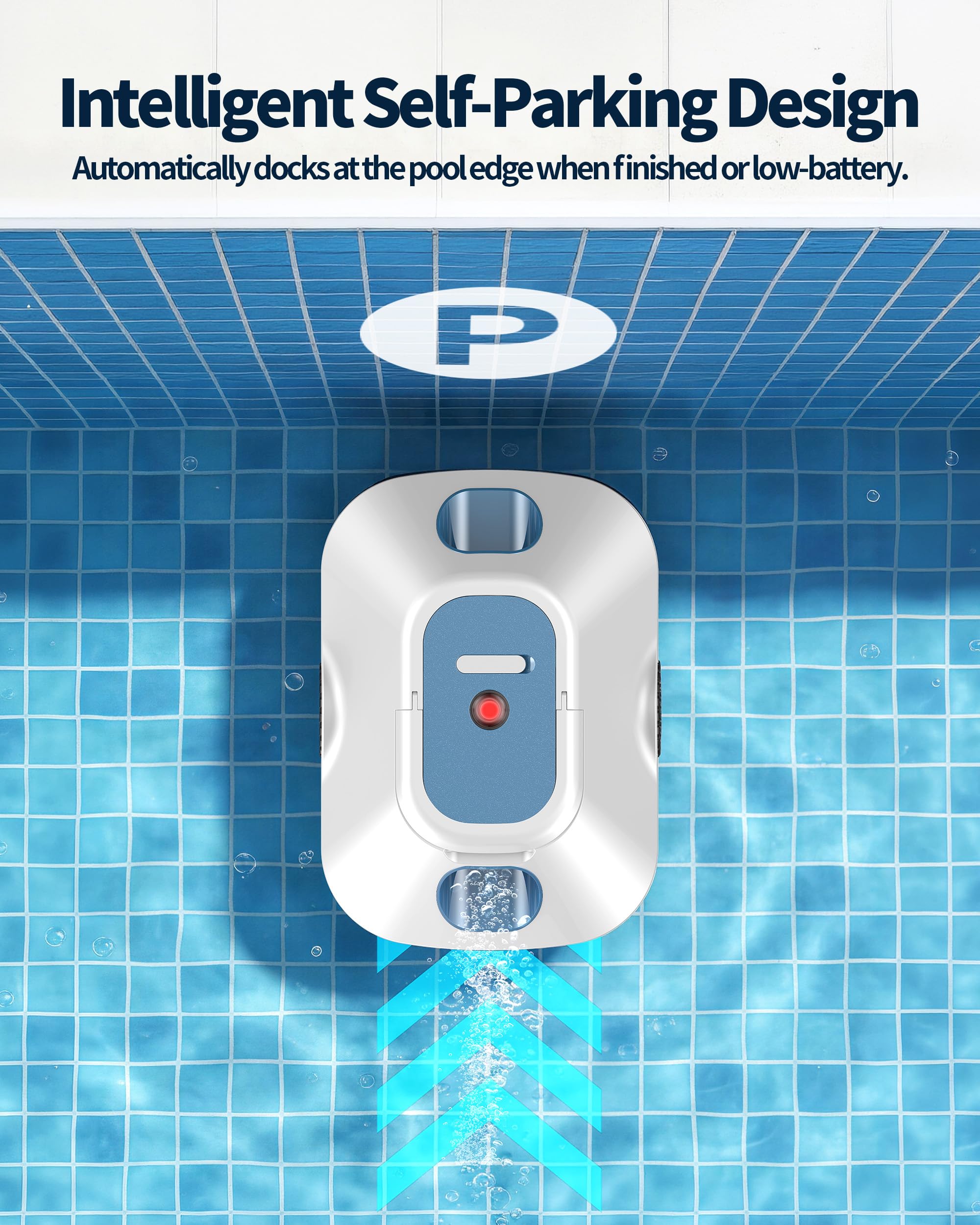 WITBOX 2026 Upgrade Cordless Robotic Pool Cleaner - 210 Minute Runtime For 2200 Sq Ft Coverage And Auto Parking