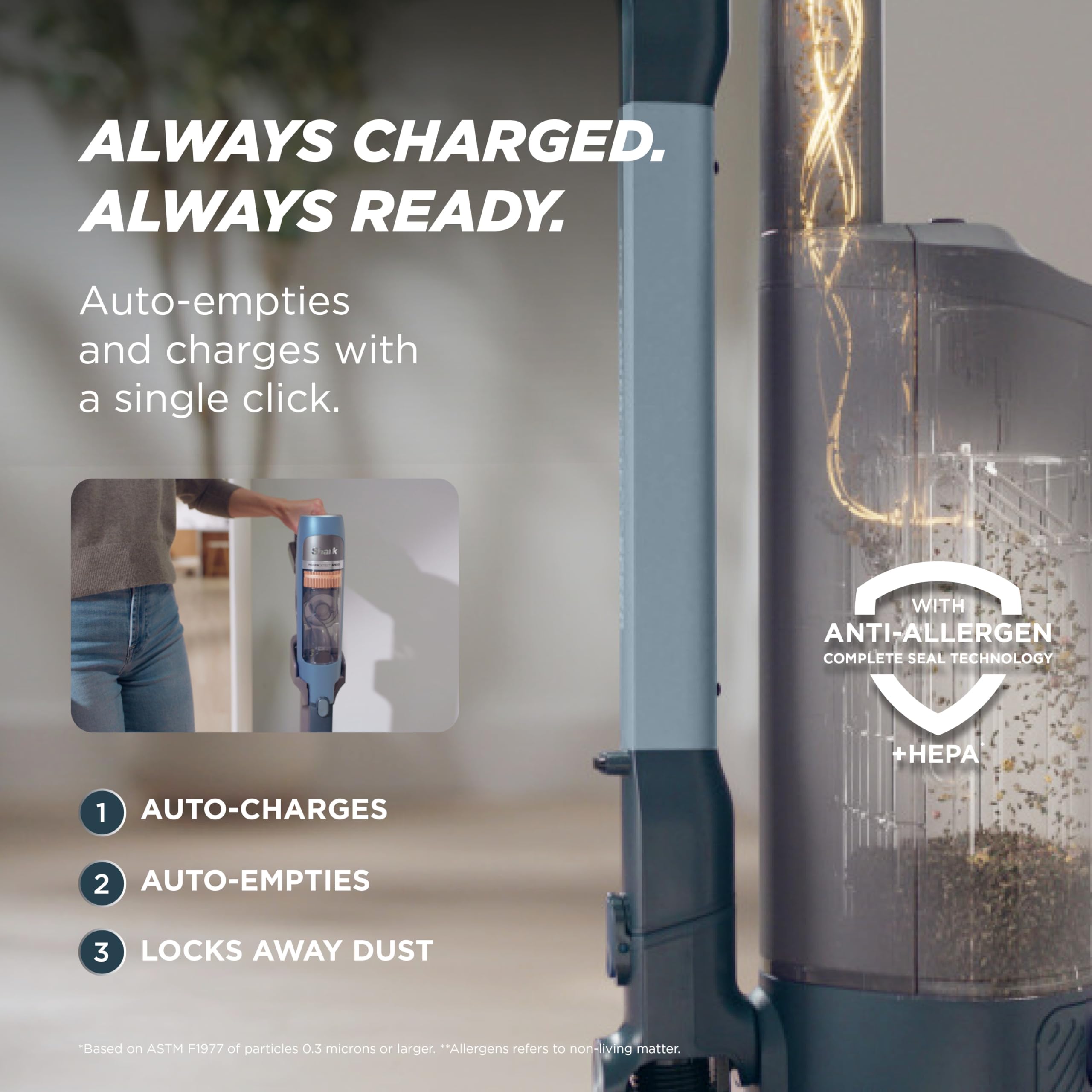 Shark PowerDetect Speed Clean And Empty Vacuum - Auto Empty Cordless Lightweight For Carpet And Hard Floors