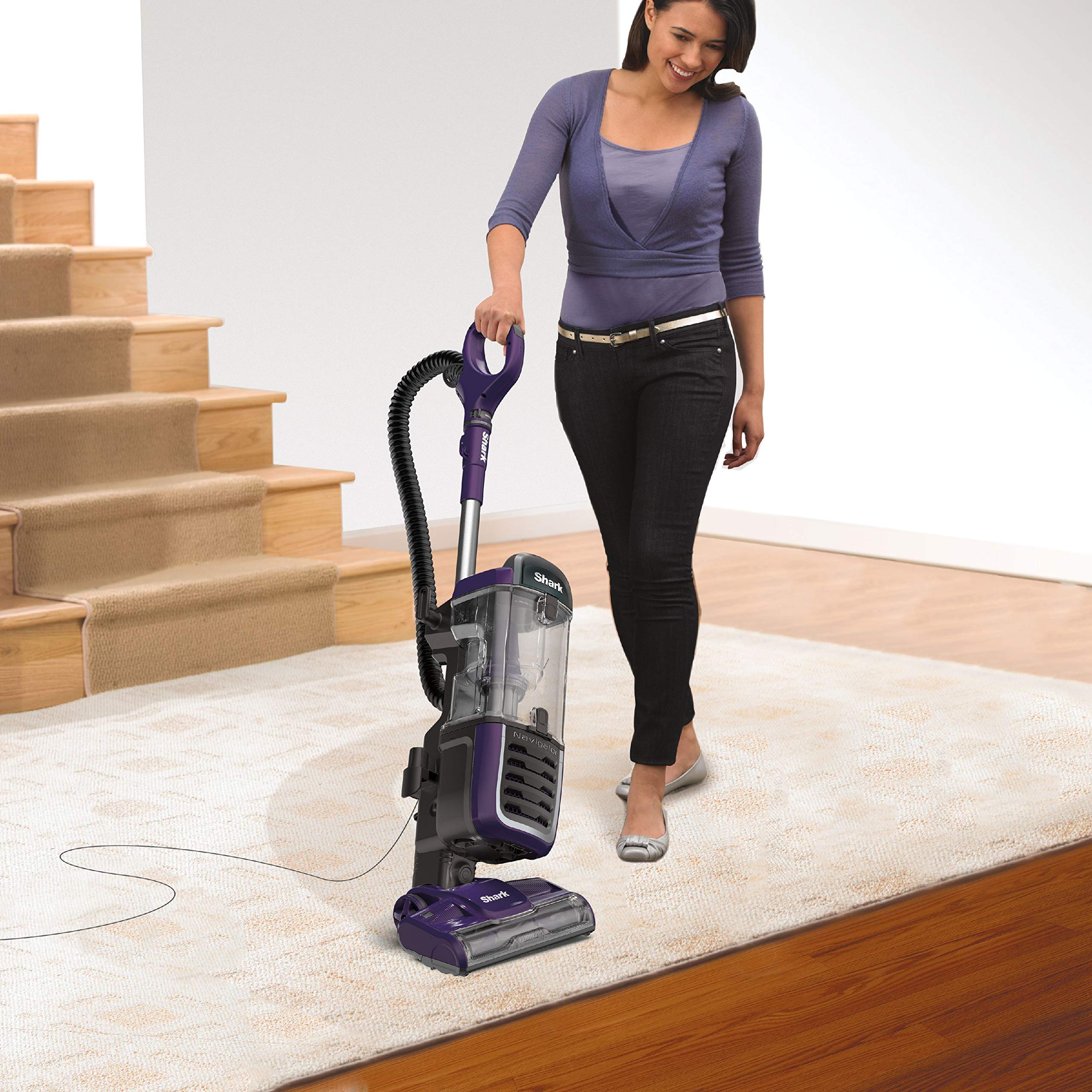 Shark Navigator Swivel Pro Upright Vacuum Nv150 Lift Away Corded Bagless For Carpet And Hard Floor - Anti Allergy
