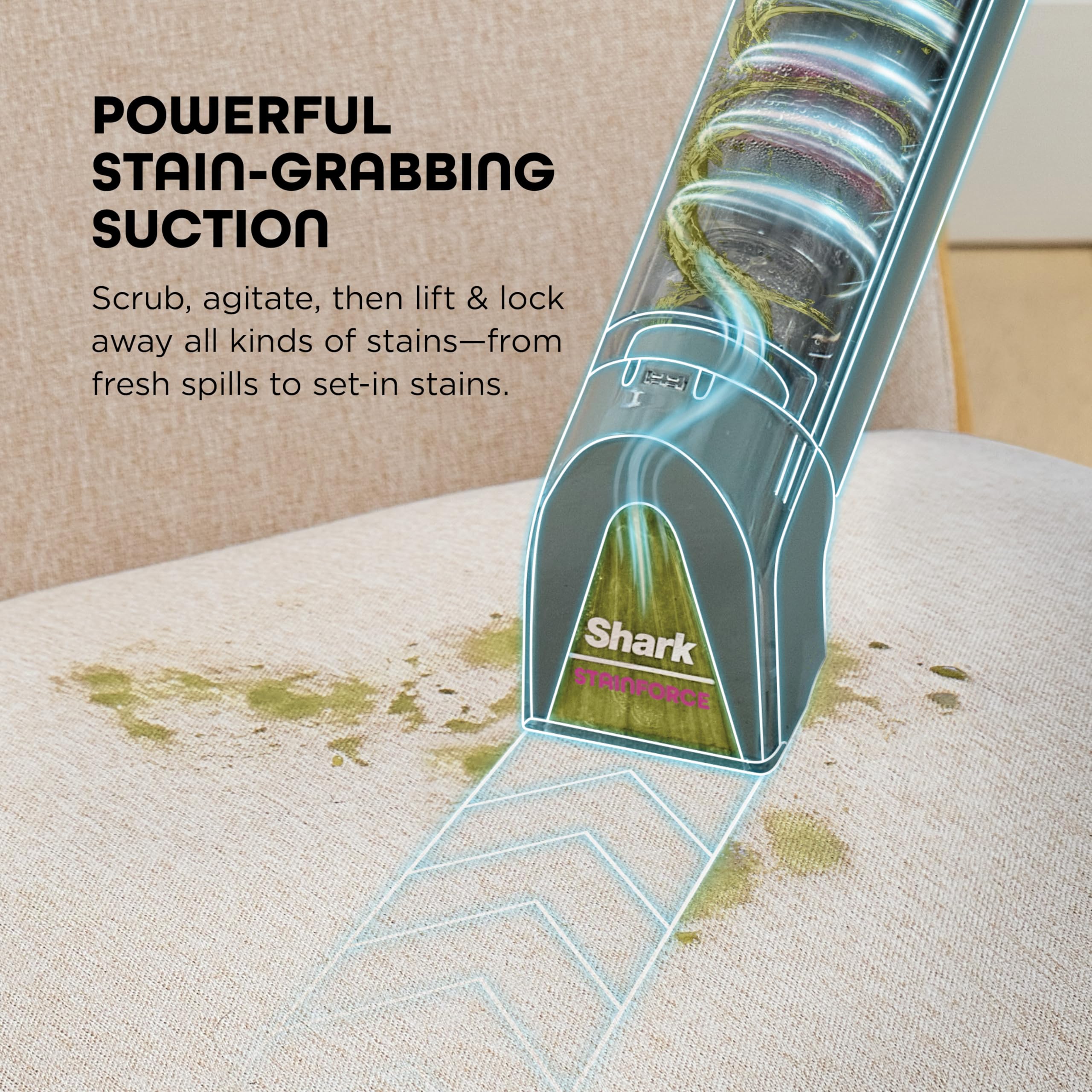 Shark StainForce Cordless Spot Cleaner Dual Activated Spray For Quick Stain Removal Anywhere