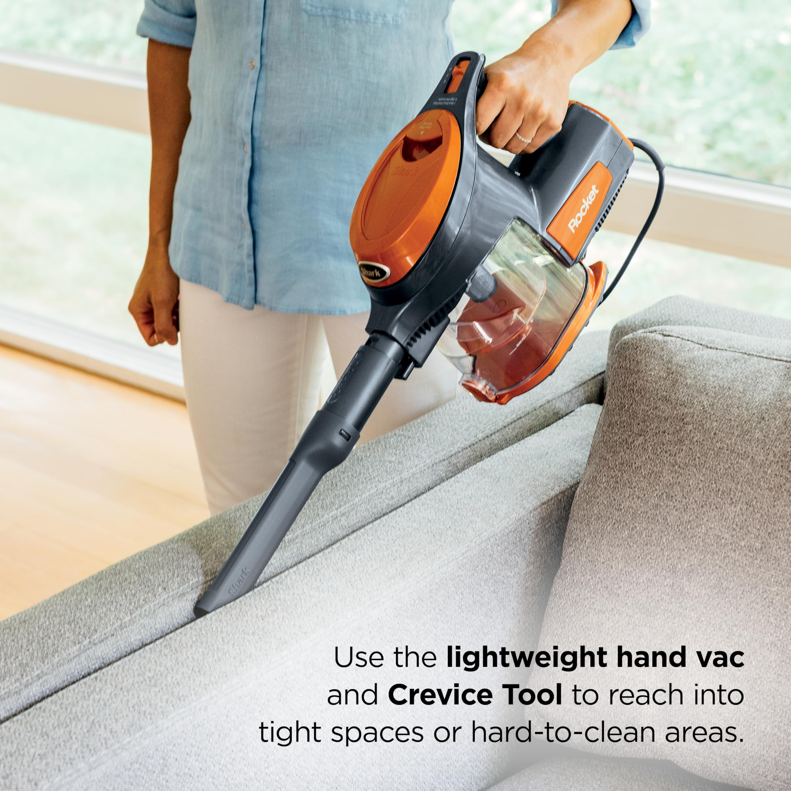 Shark Rocket Ultra Light Corded Stick Vacuum Lightweight 2 In 1 Handheld For Pet Hair And Upholstery
