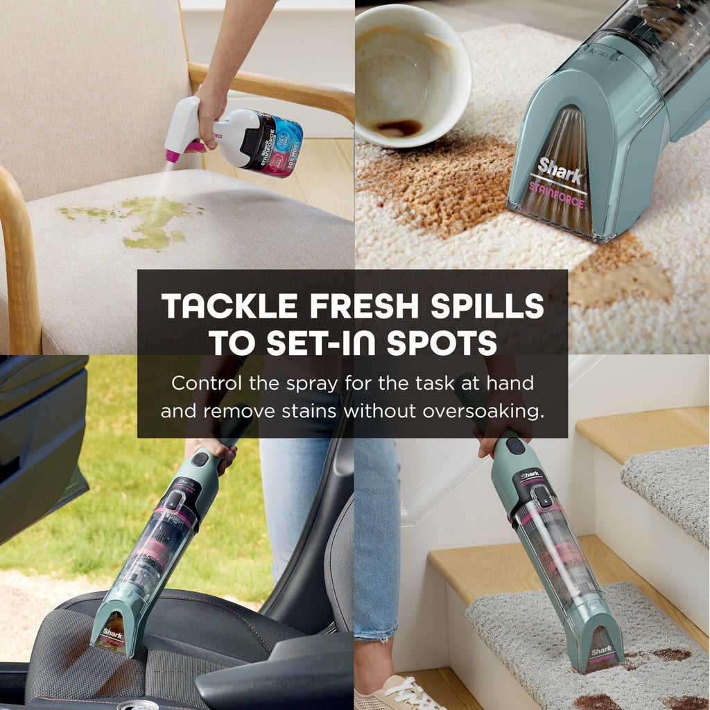 Shark StainForce Cordless Spot Cleaner Dual Activated Spray For Quick Stain Removal Anywhere