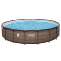 Coleman Power Steel 18ft Round Above Ground Pool Set - Durable Metal Frame For Long Lasting Family Fun