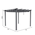 Aluminum Framed Garden Pergola with Retractable Canopy